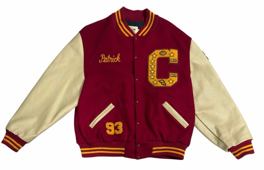 Dehen 1920 Jacket Made in USA Wool/Leather Size XXL Varsity Letterman Shipley 2X